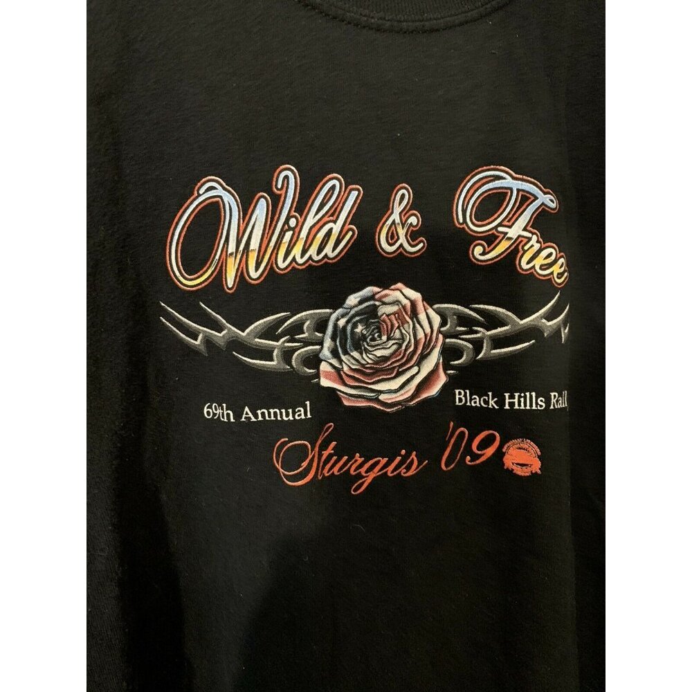 Vtg 2009 STURGIS 69th Anniversary Motorcycle Rally T Shirt Men’s‎ Sz XL Black